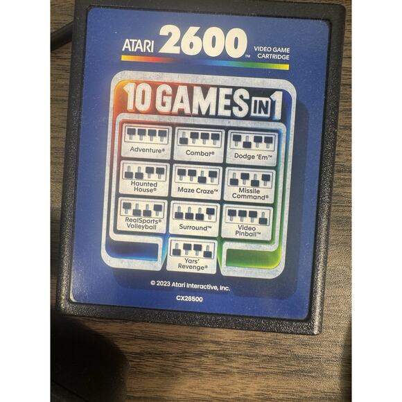 atari 2600 console with joystick, cables and one cartridge with 10 game working - Picture 3 of 8